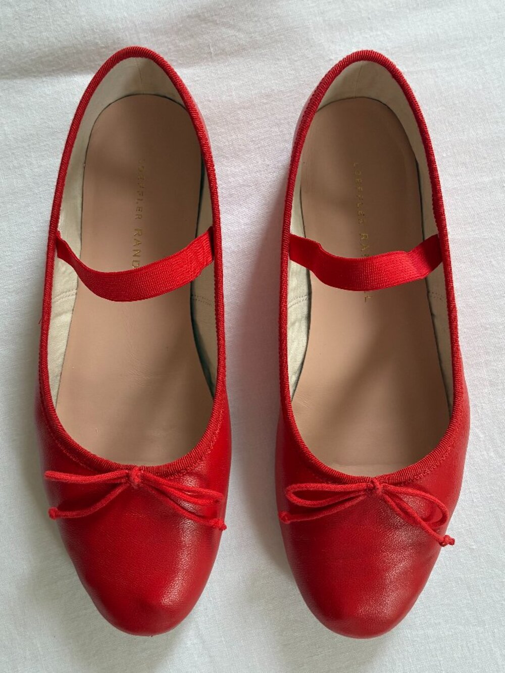 Loeffler Randall Leonie Red Leather Ballet Flat